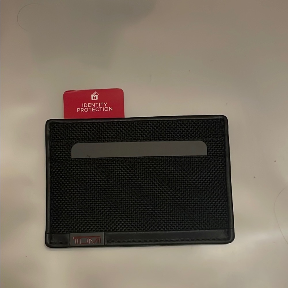 Tumi Black Card Holder with RFID Protection